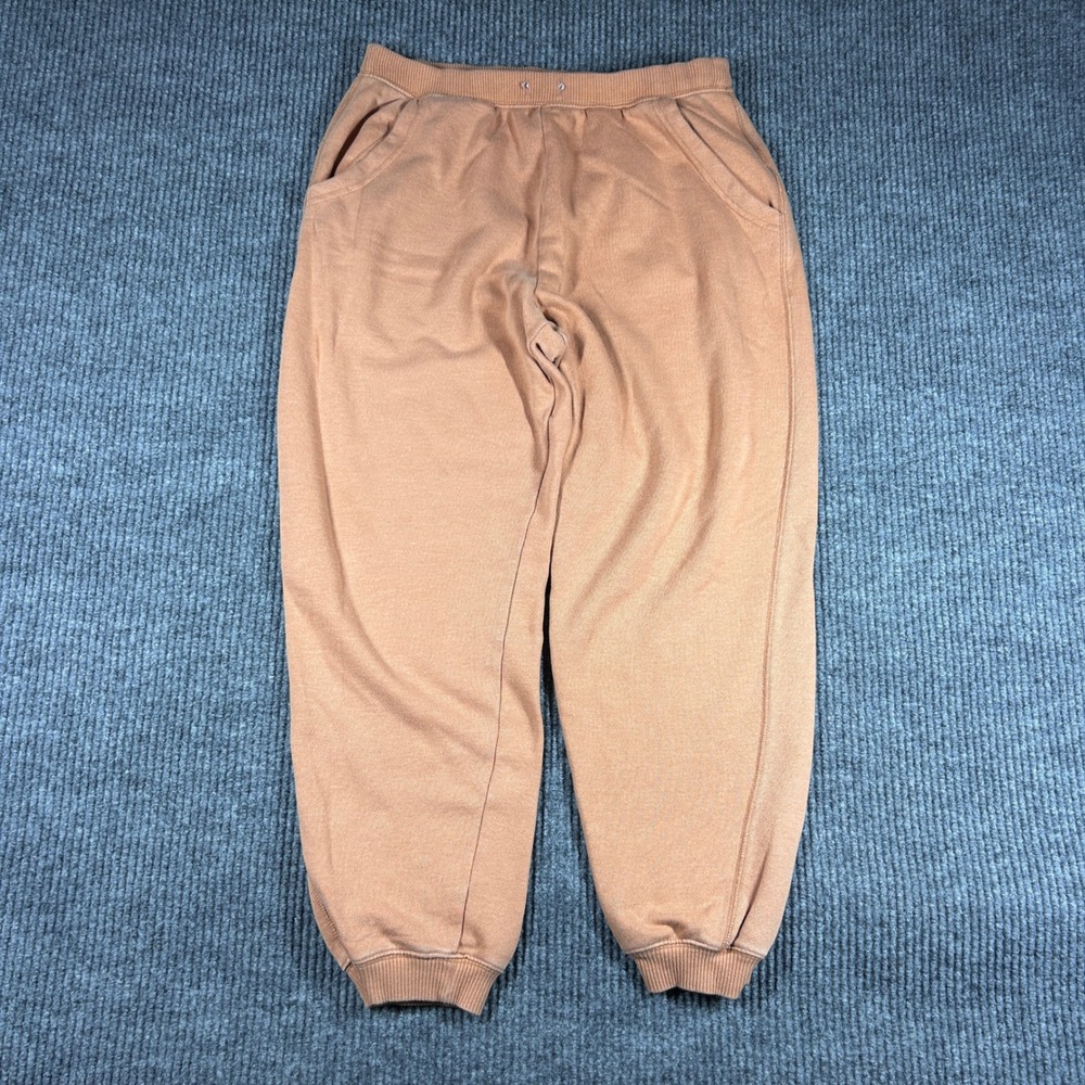 Aerie Sweatpants Women L Orange High Waisted Jogger Pockets Loungewear